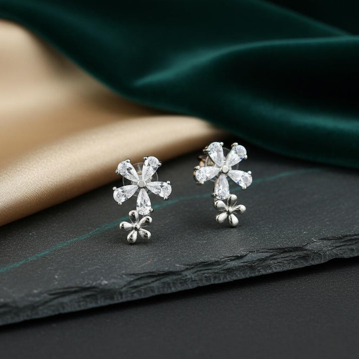 Tiered Floral Drop Earrings