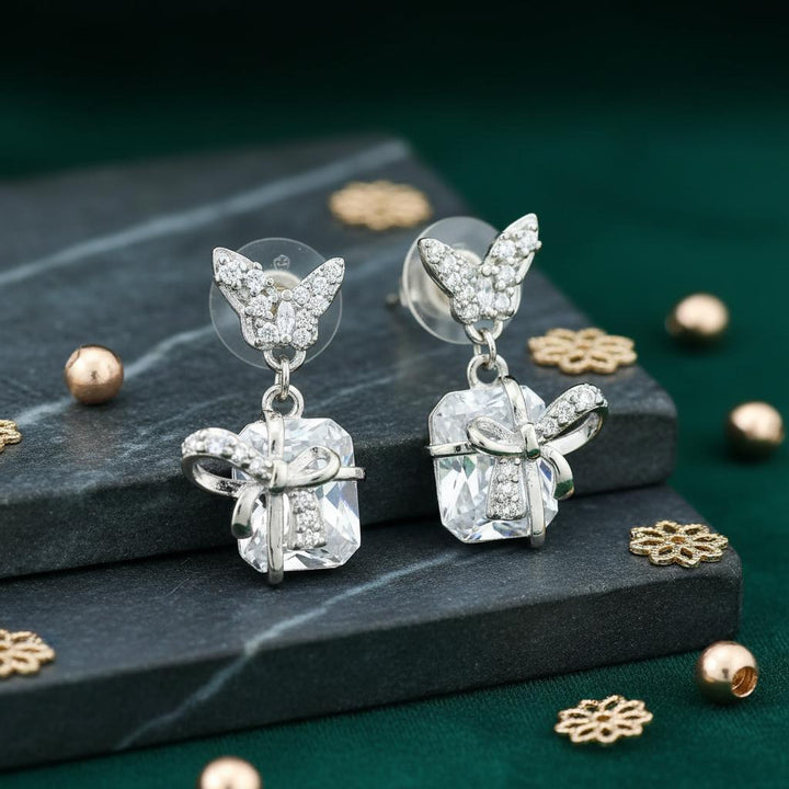 Butterfly Bow Crystal Drops