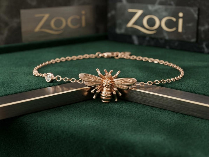 Rose Gold Bee Chain Bracelet